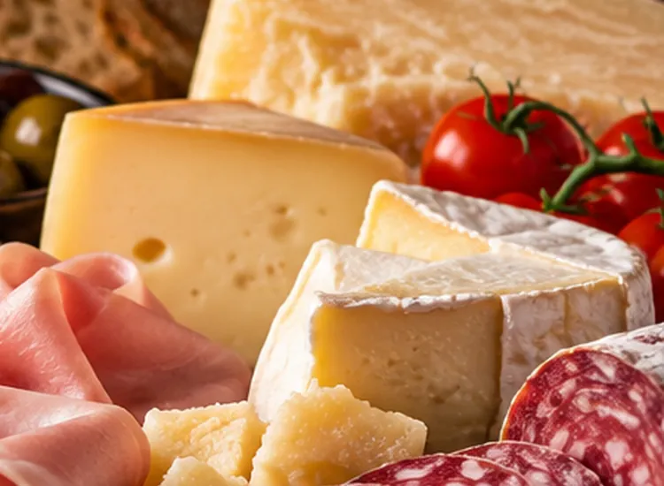 Selección de quesos en una mesa gastronómica